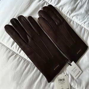 Men’s Coach. com NWT XL NAPA Leather TECH gloves rich mahogany